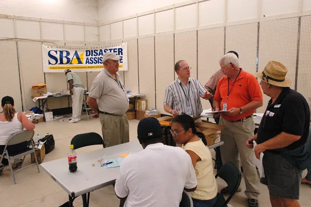 Ocean Springs, Miss., September 8, 2005 -- The Small Business Administration (SBA) helps residents affected by Hurricane Katrina fill out loan applications at the Disaster Recovery Center (DRC) in Ocean Springs, Miss. FEMA opens DRCs to help residents with its recovery process. FEMA/Mark Wolfe. Minority business grants mistakes: the traps and the way around them